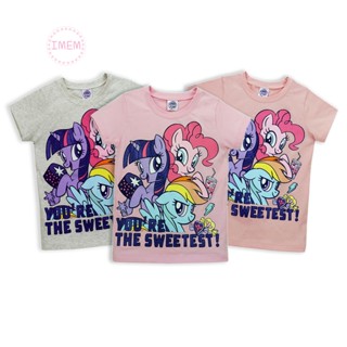 เสื้อยืดคอกลม เด็กเล็ก My Little Pony โพนี่ ลิขสิทธ์แท้ ผ้า Cotton ผสม Spandex เสื้อยืด คอกลม เสื้อคอกลม ชุดเด็กหญิง