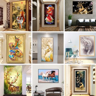 (พร้อมส่ง) ภาพติดเพชร-ชุดที่5 ภาพวาดเพชร ครอสติสคริสตัล diamond painting ศิลปะ DIY 5D ภาพตกแต่งบ้าน ขนาด 30 x 40 cm