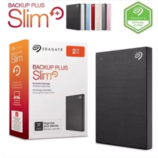 รับประกัน 3 ปี Seagate Backup Plus Slim 2TB External HDD USB 3.0