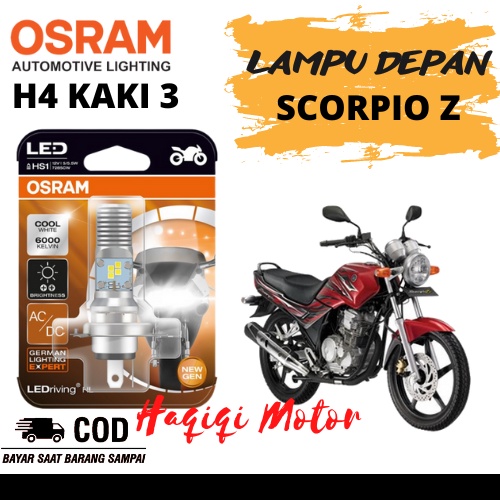 Original Osram Yamaha Scorpio ไฟหน้า Led 3 ขา Hs1