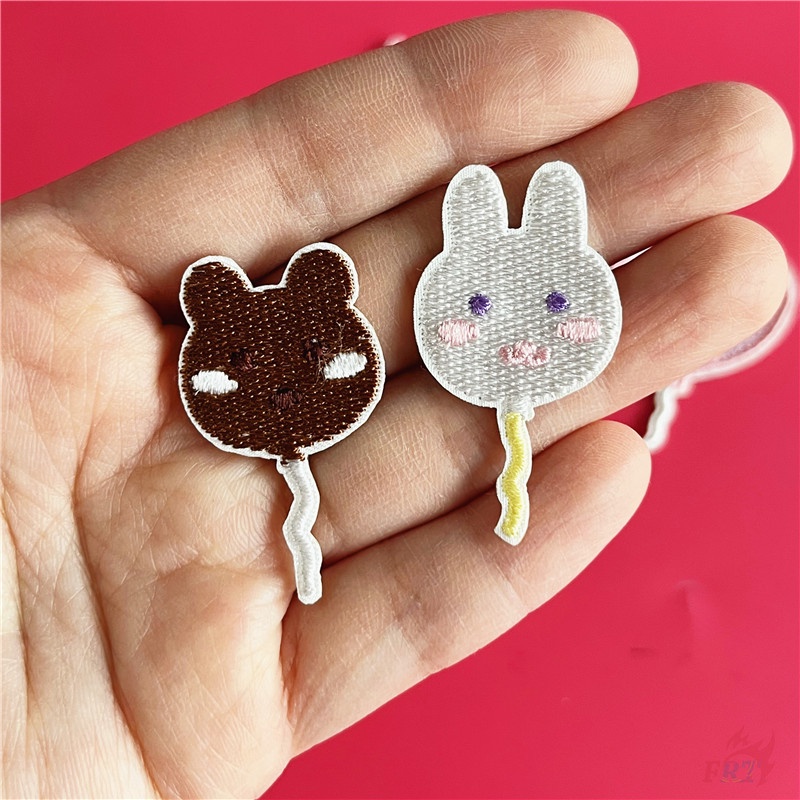 ✿ Ins - แผ่นสติกเกอร์ ลายกระต่าย หมี หัวใจ ลูกโป่ง ดาว มีกาวในตัว ✿ แผ่นแพทช์รีดติดเสื้อ ปักลาย DIY สําหรับตกแต่งเสื้อผ้า กระเป๋า 1 ชิ้น