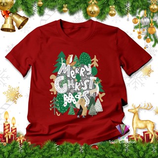 เสื้อยืด ลาย Merry Christmas Tree A2933 | เสื้อยืด สําหรับผู้ใหญ่ และผู้ชาย และผู้หญิง | เสื้อผ้าหวาย ลายคริสต์มาส