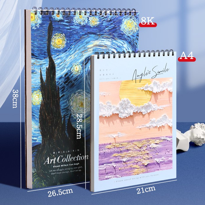 สมุดวาดรูป A4 ไม่มีเส้น ลายน่ารัก 45 Pages 100 G ปกลายการ์ตูน drawing