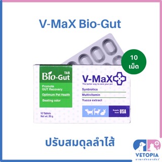 V-Max Bio-Gut อาหารเสริมปรับสมดุลลำไส้สุนัข แมว กระต่าย