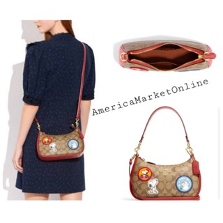 กระเป๋า COACH/ Coach X Peanuts Teri Shoulder Bag In Signature Canvas With Patches CE848