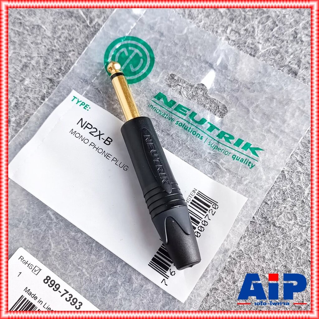 ตัวสีดำ 1ตัว NEUTRIK NP2X-B สีดำ ของแท้ ปลั๊กไมค์โมโน (Mono Phone Plug) โฟนปลั๊ก โฟนโมโน Phone mono 