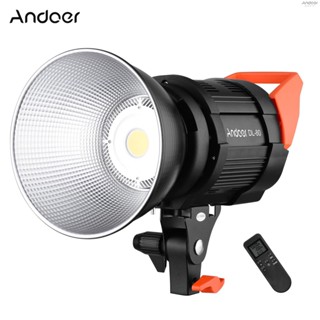 Andoer DL-80 ไฟวิดีโอโฟกัส 80W 5600K หรี่แสงได้ COB LED ไฟวิดีโอ CRI 95+ Bowens Mount พร้อมรีโมตคอนโทรล สําหรับบันทึกวิดีโอ สตูดิโอ ไฟกลางแจ้ง ผลิตภัณฑ์งานแต่งงาน