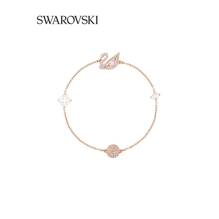 Swarovski DAZZLING SWAN โรแมนติก SWAN สร้อยข้อมือหญิงของขวัญสําหรับเครื่องประดับเด็กผู้หญิง