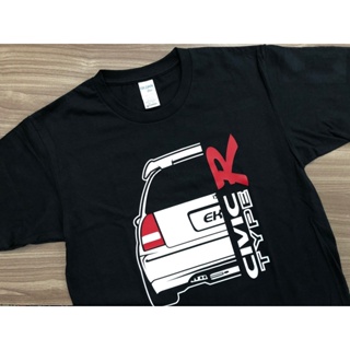 เสื้อยืดผ้าฝ้ายพรีเมี่ยม เสื้อยืด ผ้าฝ้าย ใส่สบาย ลาย Civic Type R EK9 NPomjj00GLamii85 สีดํา สําหรับผู้ชาย