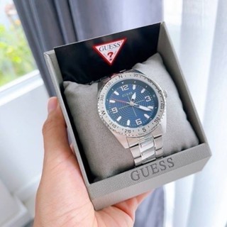 นาฬิกาข้อมือผู้ชาย #Guess ผช.ตัวเรือนและสายสเตนเลสสีเงิน