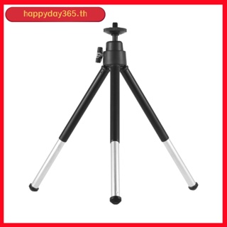 Mini Tripod 2-Section Extendable Desktop Tripod Stand Holder 1/4 Inch Screw Mounts for Phone ILDC สูงสุด รับน้ำหนักได้ 0.5 กก. สีดำ