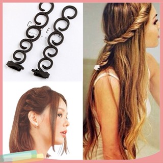 LK❈2Pcs Magic Hair Twist Centipede Styling Braid Clip Stick Bun Maker DIY Tool