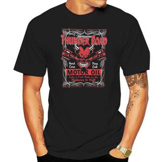 เสื้อยืดแขนสั้น พิมพ์ลาย Thunder Road Motor Oil Rod Devil สําหรับผู้ชาย