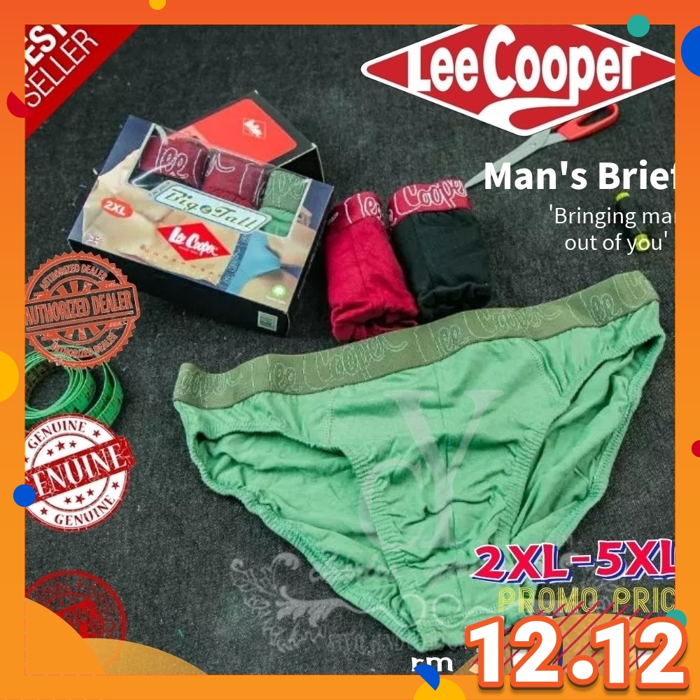 Plus SIZE LEE COPPER MAN UNDERWEAR BRIEF / SELURAM LELAKI SIZE BESAR / ผ้าฝ้าย 100%