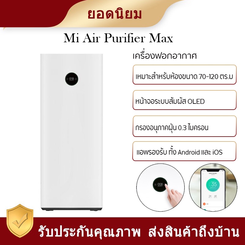 เครื่องฟอกอากาศ Xiaomi Mi Air Purifier Max กรองฝุ่น PM  2.5 ที่ช่วยเพิ่มประสิทธิภาพในการกรองอากาศ