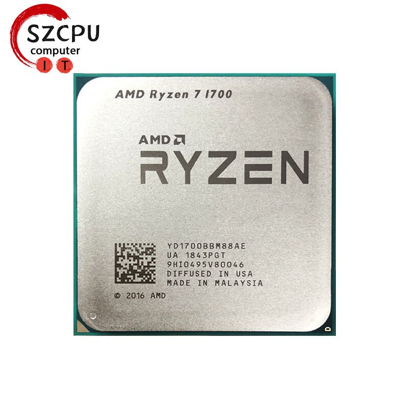 In stock amd Ryzen 7 1700 R7 1700 3.0 GHz Zen 0.014 8-core 16 ด้ายโปรเซสเซอร์ CPU 65W yd1700bbm88ae 