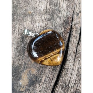 ❤️ จี้ไทเกอร์อาย ทรงหัวใจ ( Tiger Eye ) ~~~~~✨🌼~~~🌟🌿~~~~~