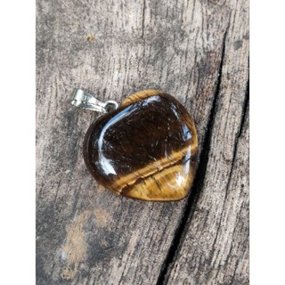 ❤️ จี้ไทเกอร์อาย ทรงหัวใจ ( Tiger Eye ) ~~~~~✨🌼~~~🌟🌿~~~~~