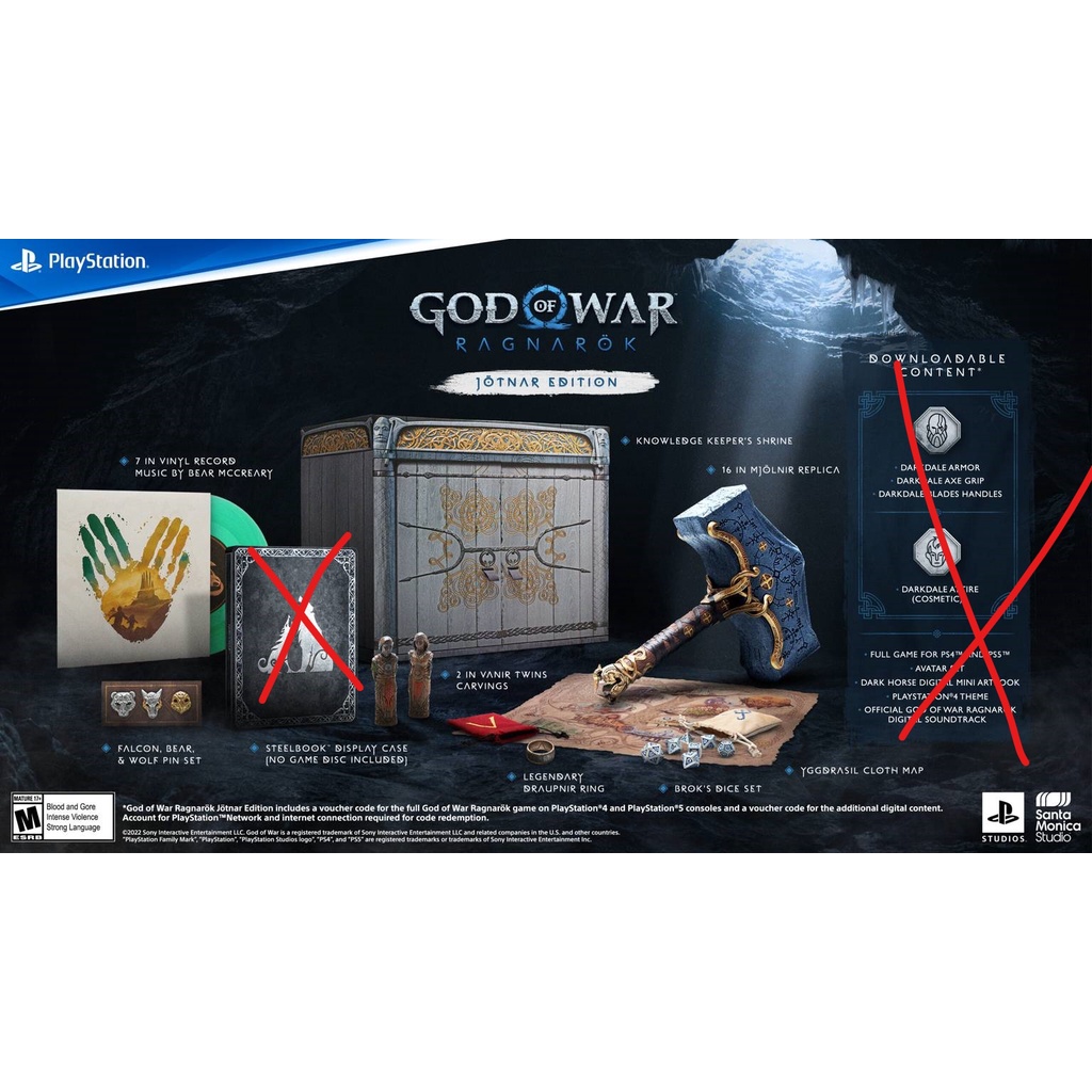 (PS5) God of war Ragnarok Jotnar edition Z3 ซับไทย (ไม่มีเกมและกล่องเหล็ก)