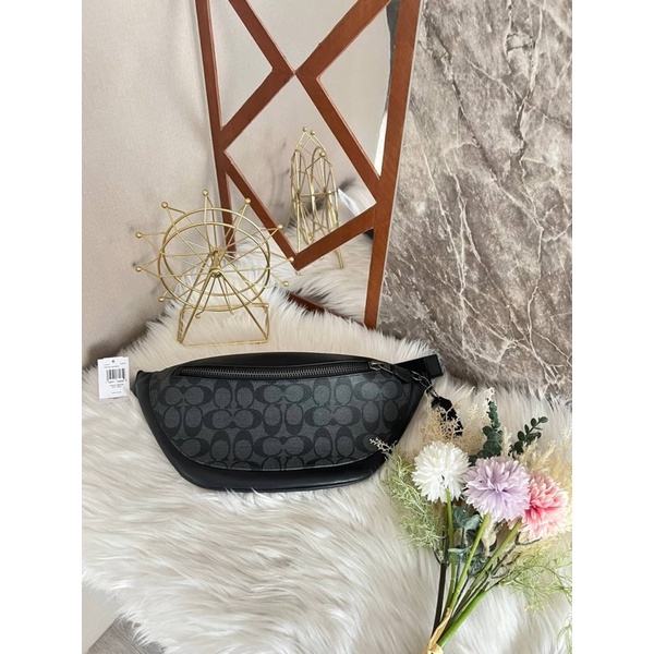 ⭐️ทักแชทก่อนสั่งซื้อ⭐️ Coach Warren Belt Bag In Signature Canvas #F78777