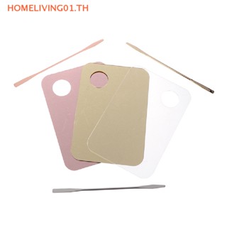 Onehome พาเลตต์อะคริลิค ไม้พาย เจล รองพื้น อายแชโดว์ ครีมผสม สําหรับตกแต่งเล็บ TH
