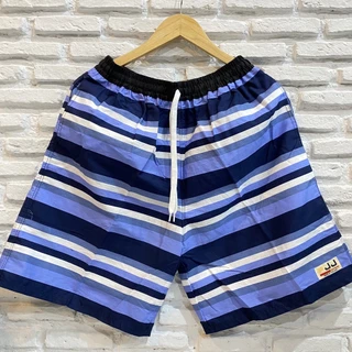 PJJ กางเกงเจเจแท้ กางเกงขาสั้น ยางยืด ลายริ้วรวมแบบ ดำกรม หลายขนาด (M/L/XL/2XL) ราคาถูก