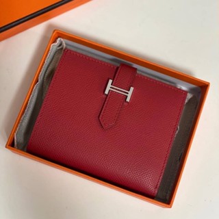 🔥ผ่อนได้🔥Hermes Wallet กระเป๋าสตางค์ใบสั้น 12 cm [ หนังแท้ ] งาน Original อุปกรณ์ : Full Box Set