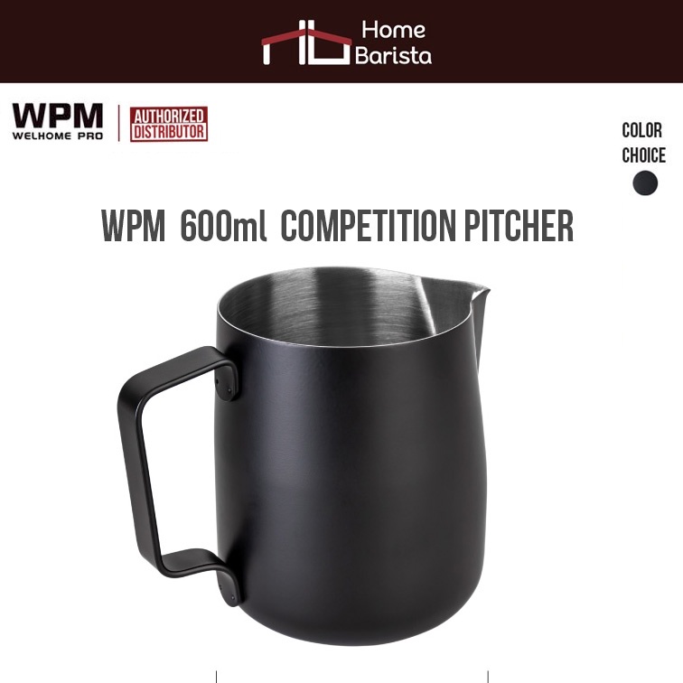 Home Barista WPM 600ml Competition Milk Pitcher (Black) - HC7130BK