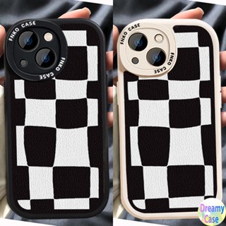 เคสโทรศัพท์ Oval Big Eye Soft สำหรับ VIVO Y16 Y22 Y22S Y55 Y75 Y33S Y21S Y21A Y21 Y33T Y21T Y53S Y51 Y51A Y31 Y15S Y15A Y30 Y50 Y30i Y20 Y20i Y12S Y12A Y20s G Motif บล็อกสีขาวดำ