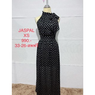 เดรสยาวสีดำ ลายจุด JASPAL SIZE XS