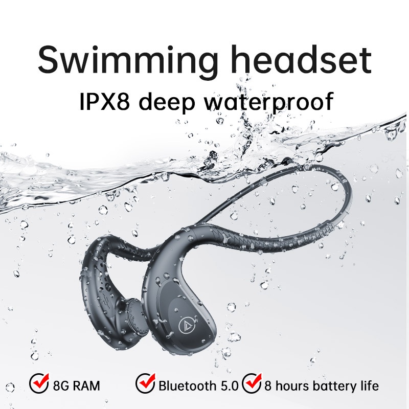 Bone Conduction Headphone Swimming headset Wireless Bluetooth 5.0 Sports IPX8 Waterproof Diving MP3 Earphone for Xiaomi