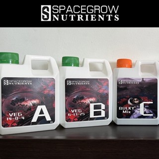 SpaceGrow  Nutrients : ปุ๋ยน้ำคุณภาพสูง สูตรเข้มข้น เซ็ตทำใบ🍀[สุดคุ้ม!! 3 แกนลอน ขนาด 1L]