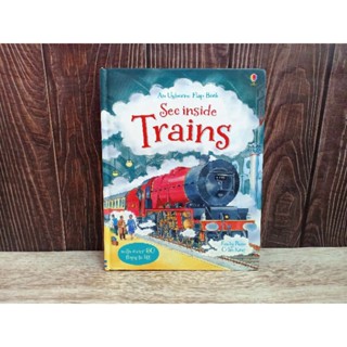 #มือสอง An Usborne flap book See inside Trains.