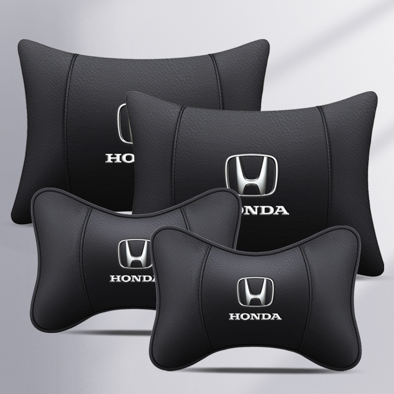 PU หนังรถหัวคอหมอนรถ Headrest คอสนับสนุนที่นั่งสําหรับ Honda Accord City Civic Fit Brio CRV HRV XRV 
