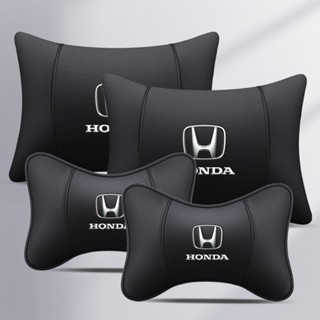 หมอนรองคอ หนัง PU อุปกรณ์เสริม สําหรับรถยนต์ Honda Accord City Civic Fit Brio CRV HRV XRV Mobilio Odyssey