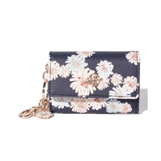 Chrysantheme Print Compact Wallet (hPJA-W243-NVY)