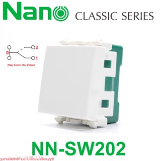 NN-SW202 NANO NN-SW202B สวิตซ์2ทาง NANO สวิตซ์สองทาง NANO สวิตซ์นาโน สวิตซ์สองทางนาโน สวิตซ์ 2ทาง1.5ช่อง