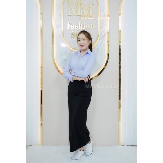กระโปรงทรงเอยาวไม่ผ่า กระโปรงนักศึกษา ยาว 36-38 นิ้ว ผ้าฮานาโกะใส่สบาย