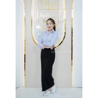 กระโปรงทรงเอยาวไม่ผ่า กระโปรงนักศึกษา ยาว 36-38 นิ้ว ผ้าฮานาโกะใส่สบาย