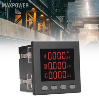 Maxpower เครื่องทดสอบแรงดันไฟฟ้า โวลต์มิเตอร์ แอมมิเตอร์ 3 เฟส Ac220V หน้าจอดิจิทัล สําหรับอุปกรณ์เครื่องจักร