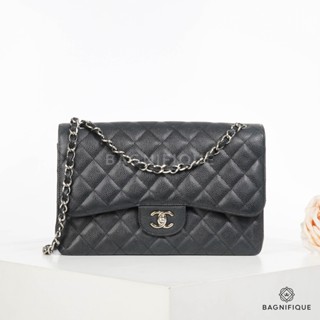 CHANEL CLASSIC JUMBO BLACK CAVIAR SHW