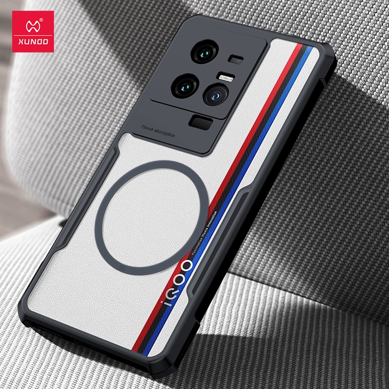 Vivo Iqoo 11เคสแม่เหล็กติดโทรศัพท์ Xundd ถุงลมนิรภัยเคสห่อหุ้มโปร่งใสฝา 