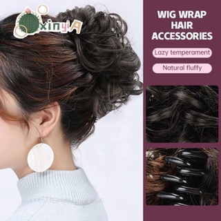 【XINYIA】Donut Chignon วิกผมปลอม หนวดเครายาว ดูเป็นธรรมชาติ หยิกกับแถบยืดหยุ่น