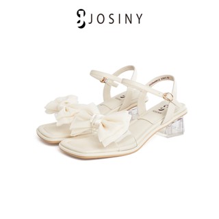 JOSINY ใหม่ รองเท้าแตะ เปิดนิ้วเท้า ส้นกลาง ส้นใส สําหรับผู้หญิง