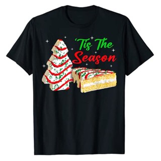 Funny Tis The Season Christmas Tree Cakes Debbie T-Shirt Gifts Xmas Costume Y2k Clothes Graphic Tee Tops Short Sleeve Bl