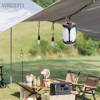 Virgo311 โคมไฟตั้งแคมป์ Led พลังงานแสงอาทิตย์ พร้อมแบตเตอรี่ชาร์จ Usb 4 ใบ พับได้ สําหรับตั้งแคมป์ฉุกเฉิน