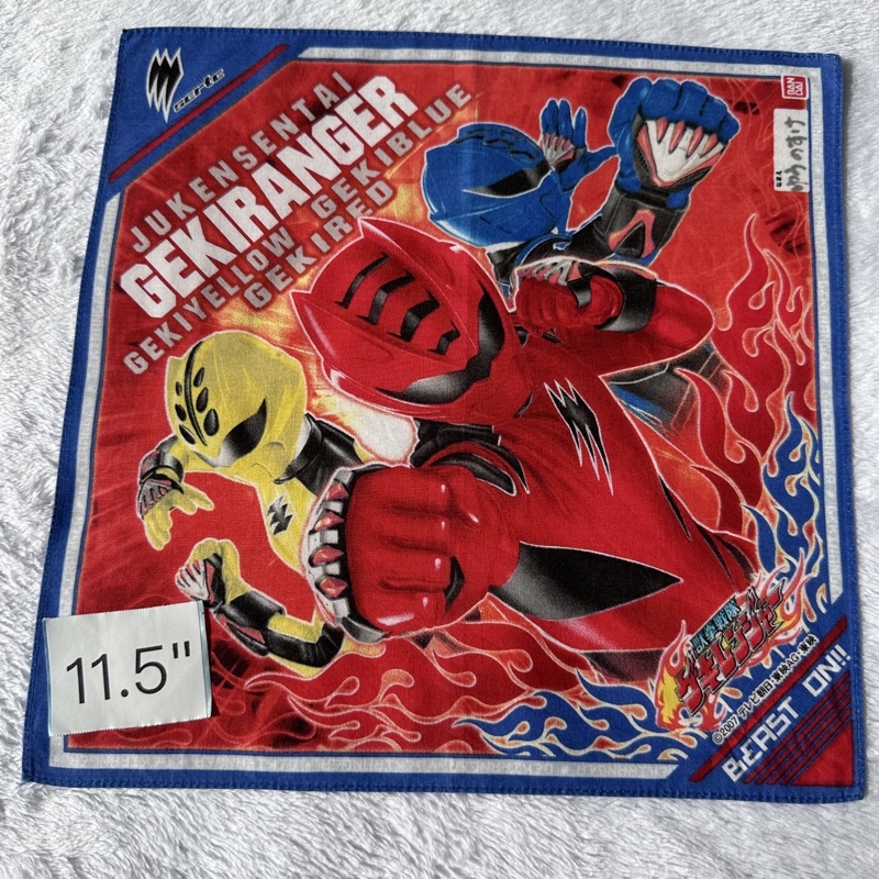 Gekiranger ผ้าเช็ดหน้าการ์ตูนญี่ปุ่น