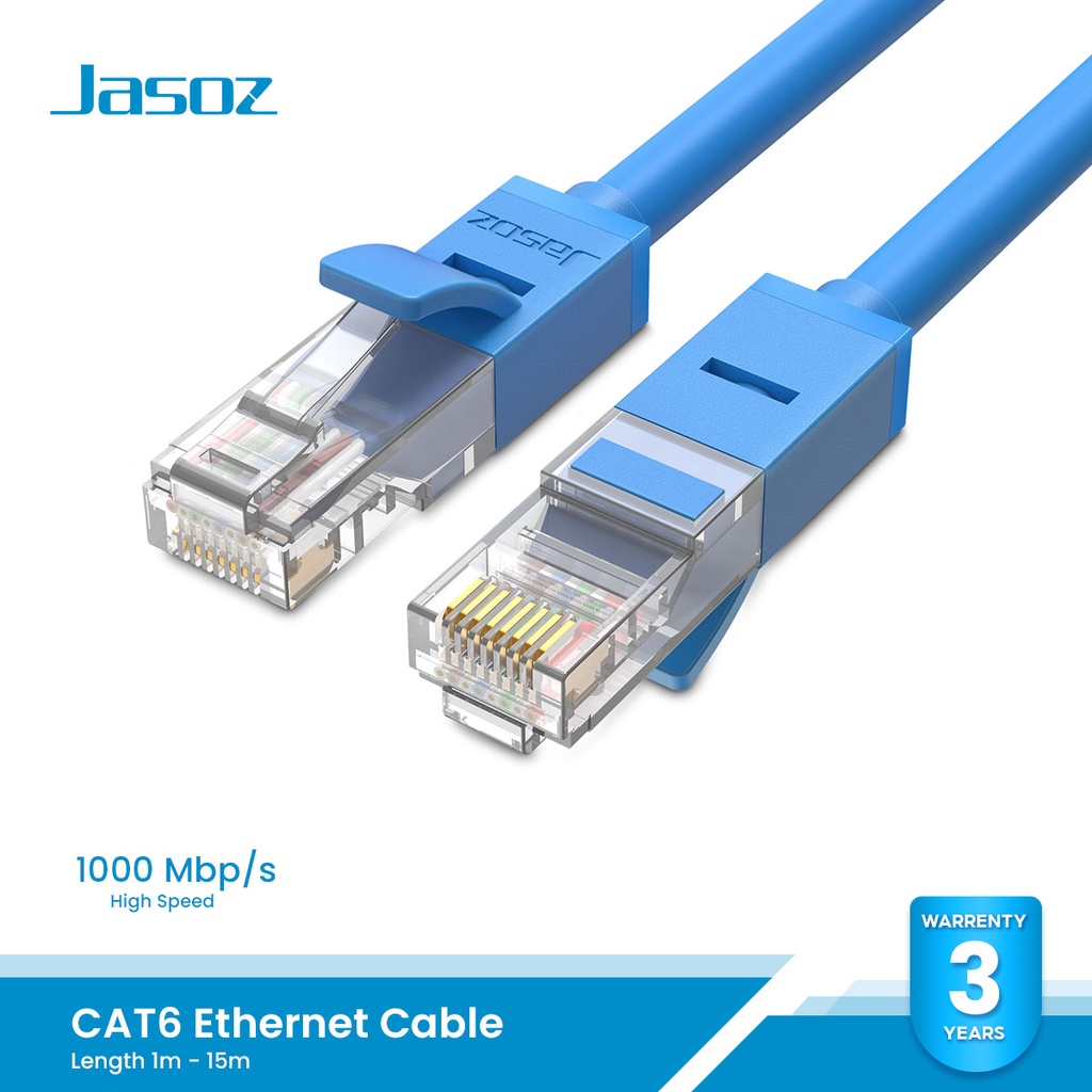 Jasoz Ethernet Cable แท้ สายแลน Cat6 LAN ความยาว 1M-15M