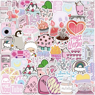 ❉ สติกเกอร์ Love Series 03 สีชมพู ❉ สติกเกอร์แฟชั่น กันน้ํา DIY 50 ชิ้น/เซต