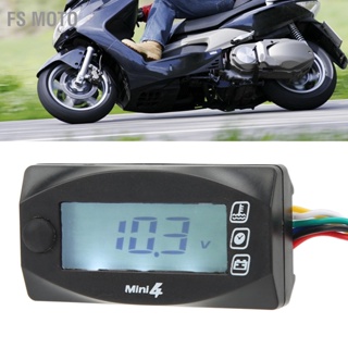 BFs Moto 4 In 1 เครื่องวัดอุณหภูมิน้ํามันเครื่องยนต์รถจักรยานยนต์ หน้าจอ Lcd Dc12V